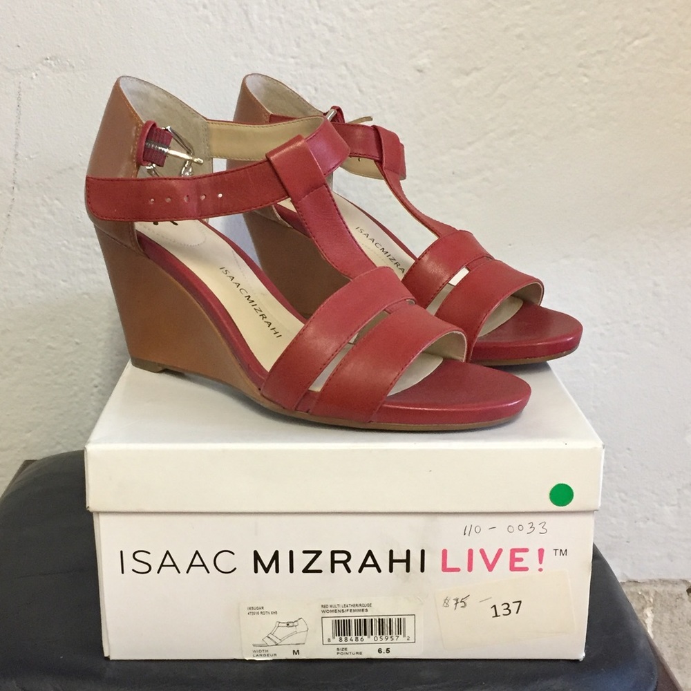 Isaac Mizrahi Wedge Sandals, 6.5M